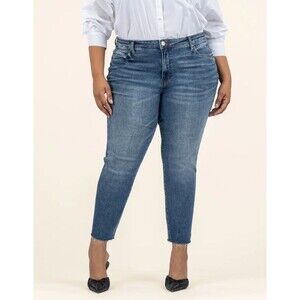 Kut from the Kloth Reese High Rise Ankle Straight Leg Jeans Size 18W